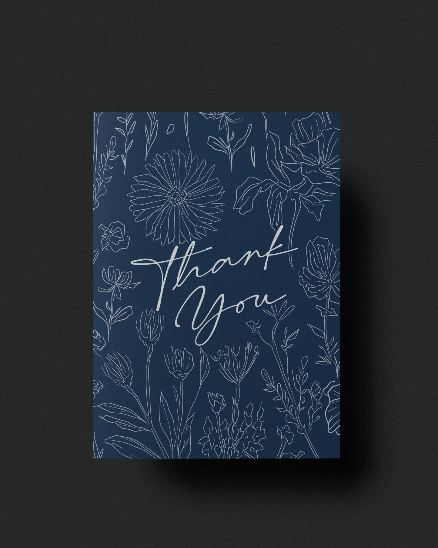 Thank You Botanical Pattern Card  | Blank Inside